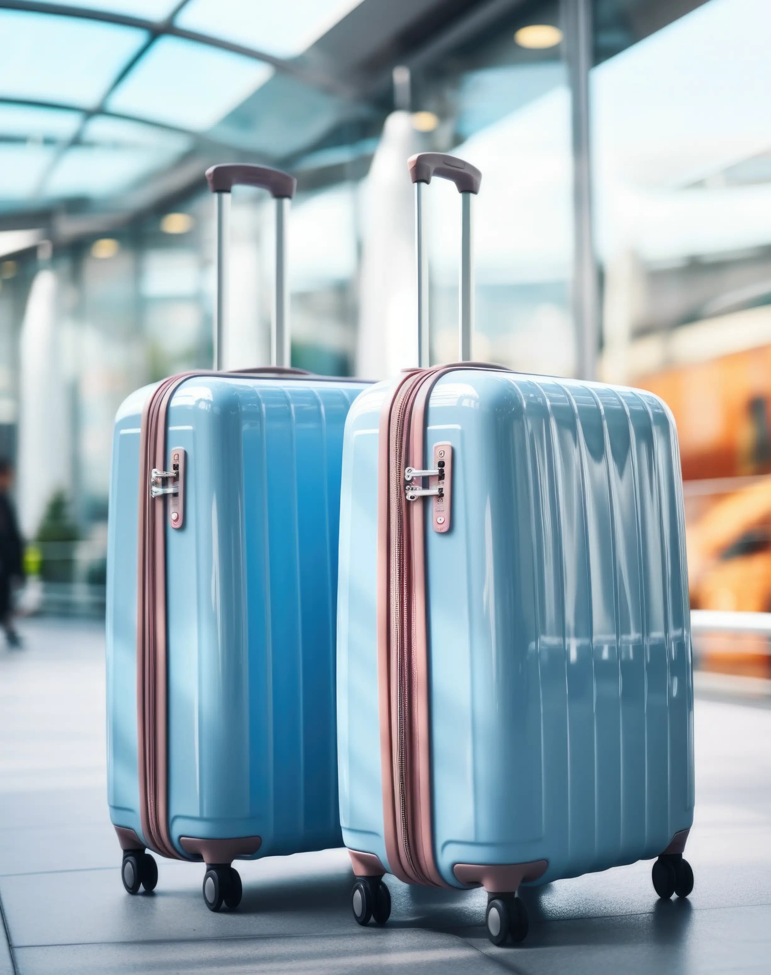 حقائب سفر زرقاء